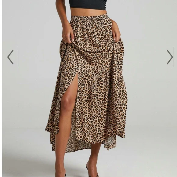 OFF TO BALI SKIRT IN LEOPARD PRINT by Showpo - Picture 1 of 7
